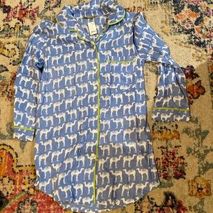 Rock Flower Paper Camel Blue Sheep Pajamas Nightshirt S NWT